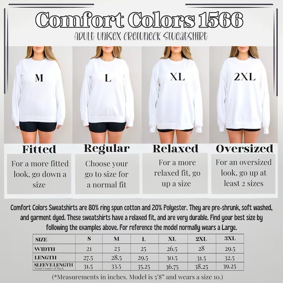 Comfort Colors Oversized Crewneck Sweater - Color: Crimson - Picture 4 of 4